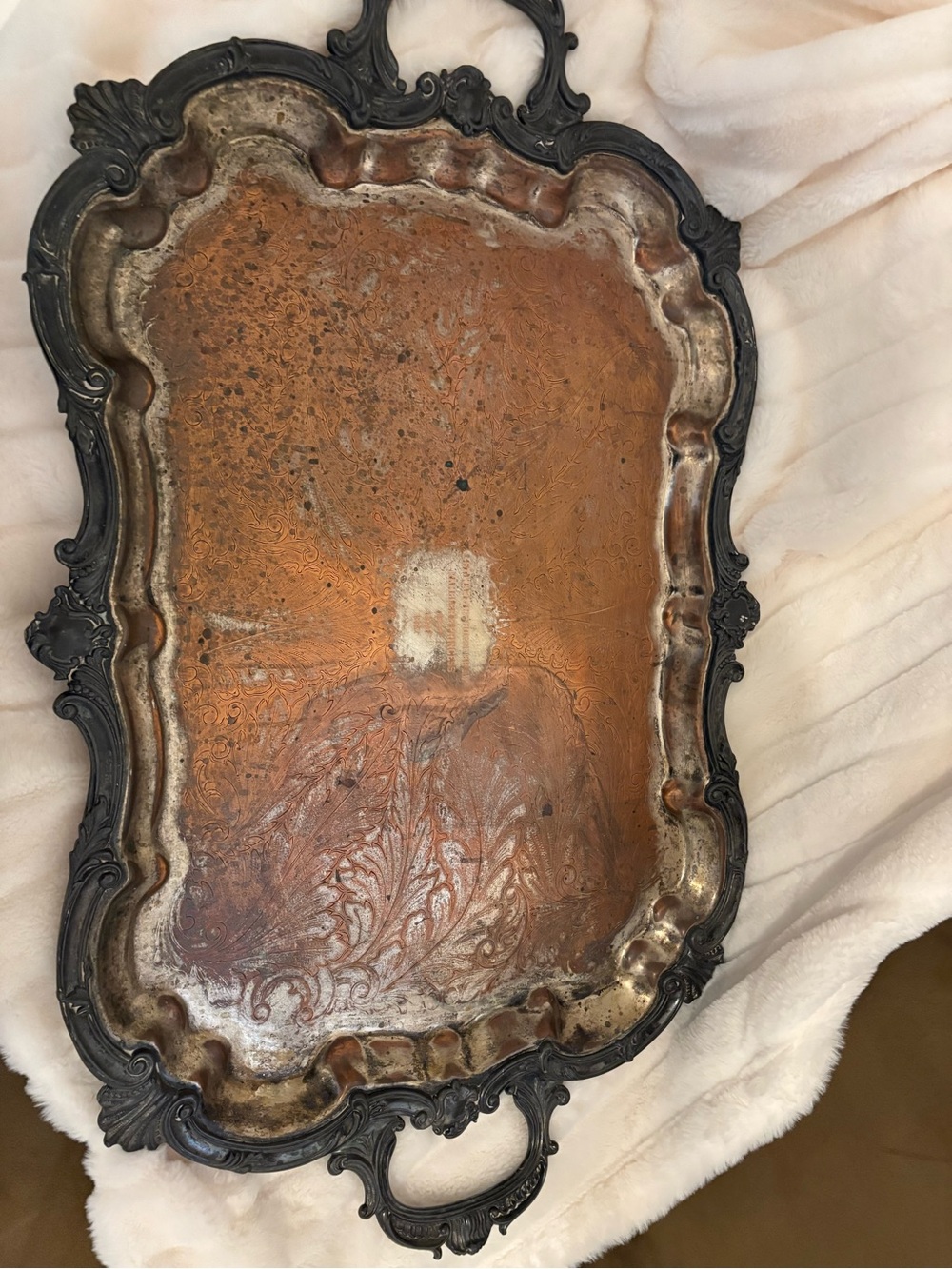 VTG Birmingham Silver Co. on Copper  Tray St Martin Episcopal School Horse Show